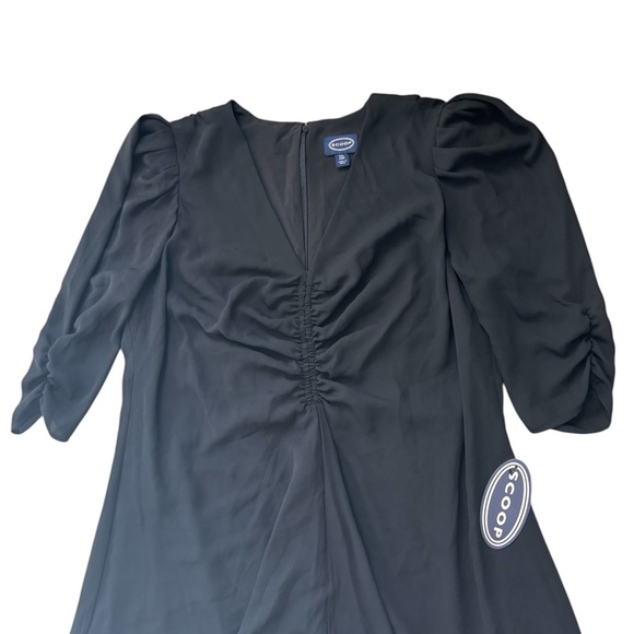 Scoop Midi Dress Womans Plus Size XXL Black Whimsigoth Career Drape - Picture 4 of 8